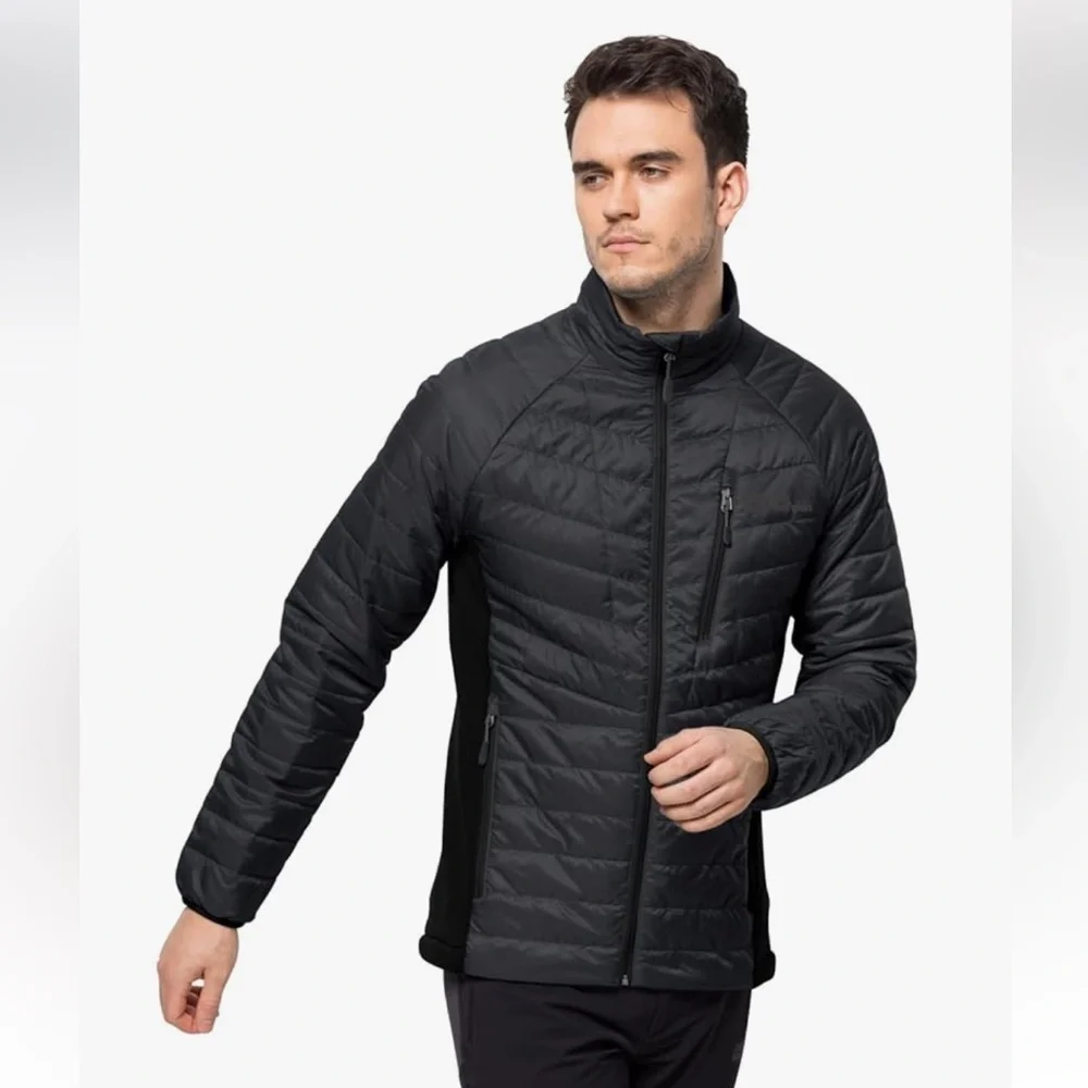 Jack Wolfskin Routeburn Pro Men's Black Puffer Jacket - Picture 3 of 12